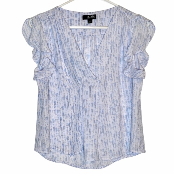 a.n.a Tops - Light Blue Petite Blouse